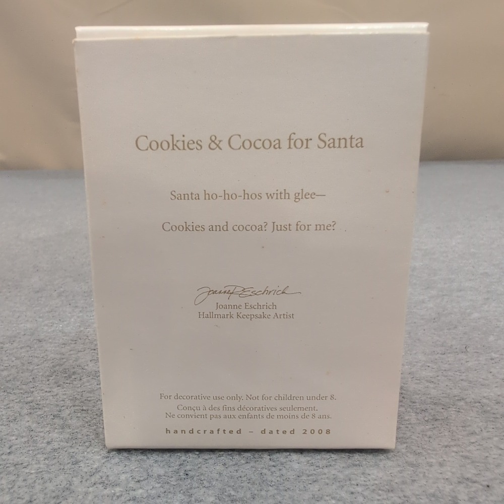 Hallmark‎ Keepsake Cookies Cocoa for Santa Christmas Ornament 2008 Handcrafted - Picture 2 of 3